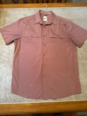 Solaris Men’s Short-Sleeve Button Utility Shirt - Dusty Rose